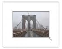 Brooklyn Bridge in the rain photo print