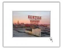 Brooklyn skyline with Kentile Floors sign photo print